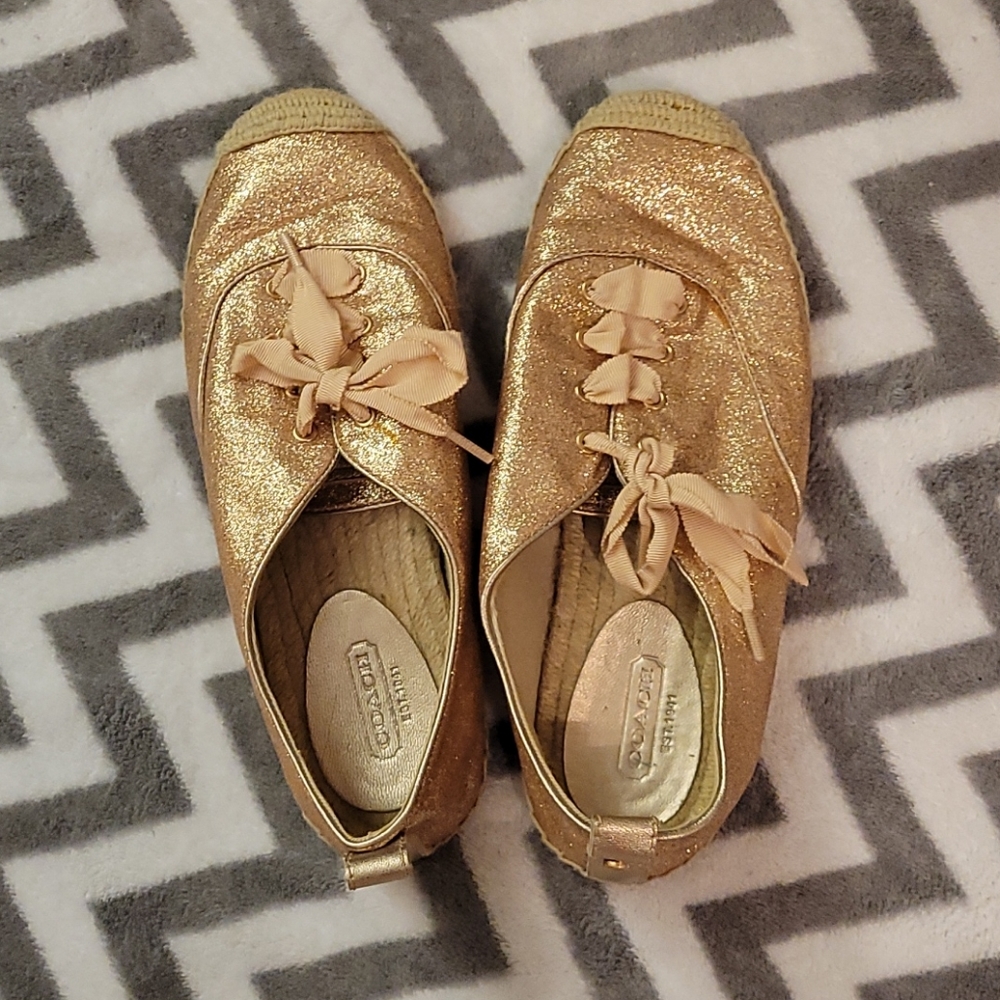 Coach laced flats